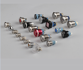 Illuminated metal switches